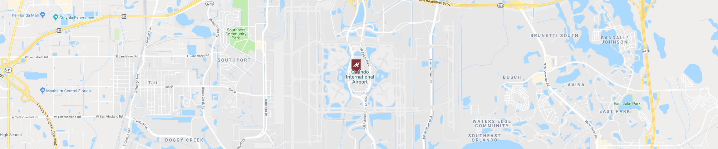 Google Map for the Orlando Airport Location