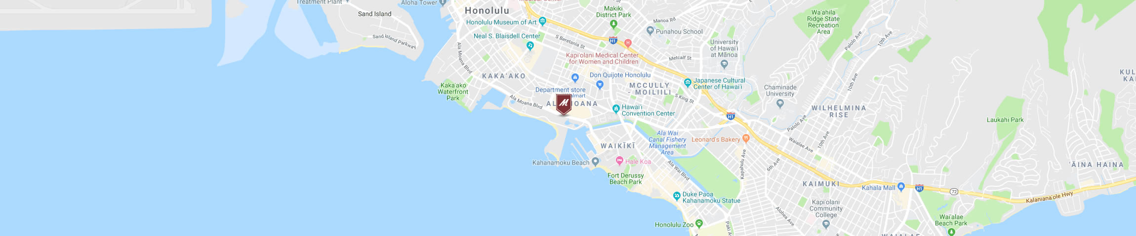 Google Map for the Honolulu Location